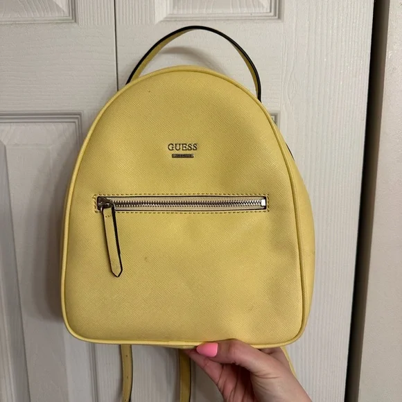 New with Tags Guess Backpack Purse- Yellow Guess Bags | Guess Backpack | Color: Yellow | Size: Os main image 2